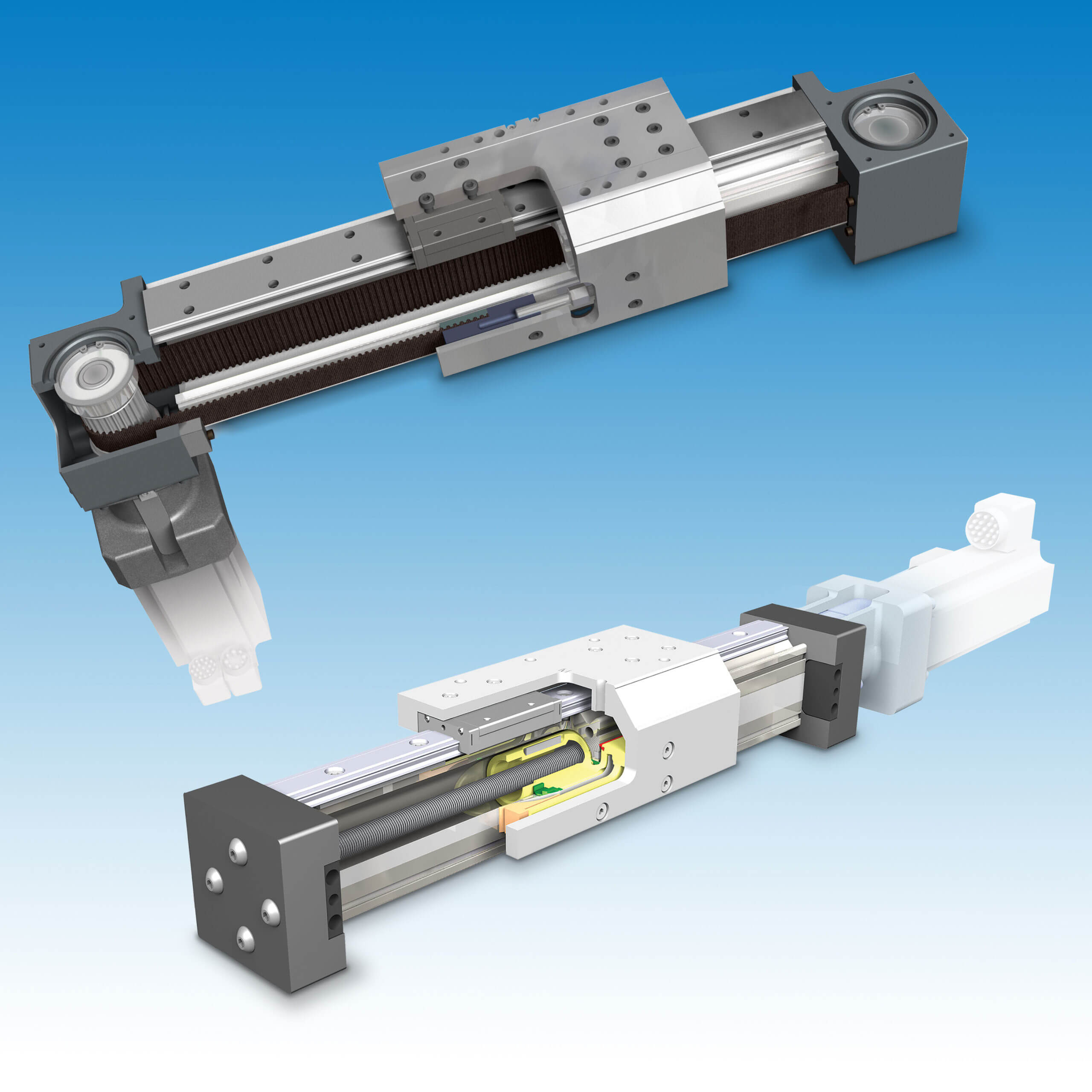 drive systems for rodless actuators