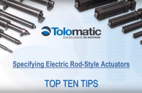 selecting electric rod actuators