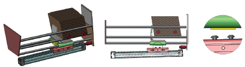 rodless actuator mounted to a rail system with nocompliance members present